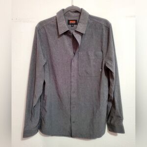 Bass Outdoor Men's Charcoal Grey Button Down Long Sleeve Shirt